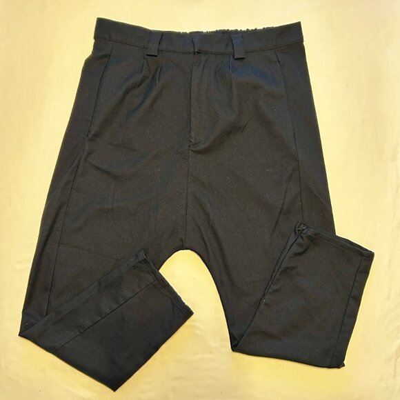 Free People Pants - FREE PEOPLE BLACK, CROPPED, DROP-CROTCH TROUSERS, LARGE